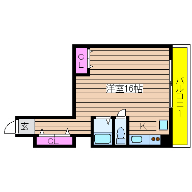 南堀江スカイハイツ 間取り
